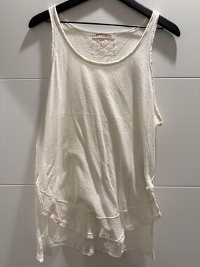 We The Free Cream Layered Ruffle Tank